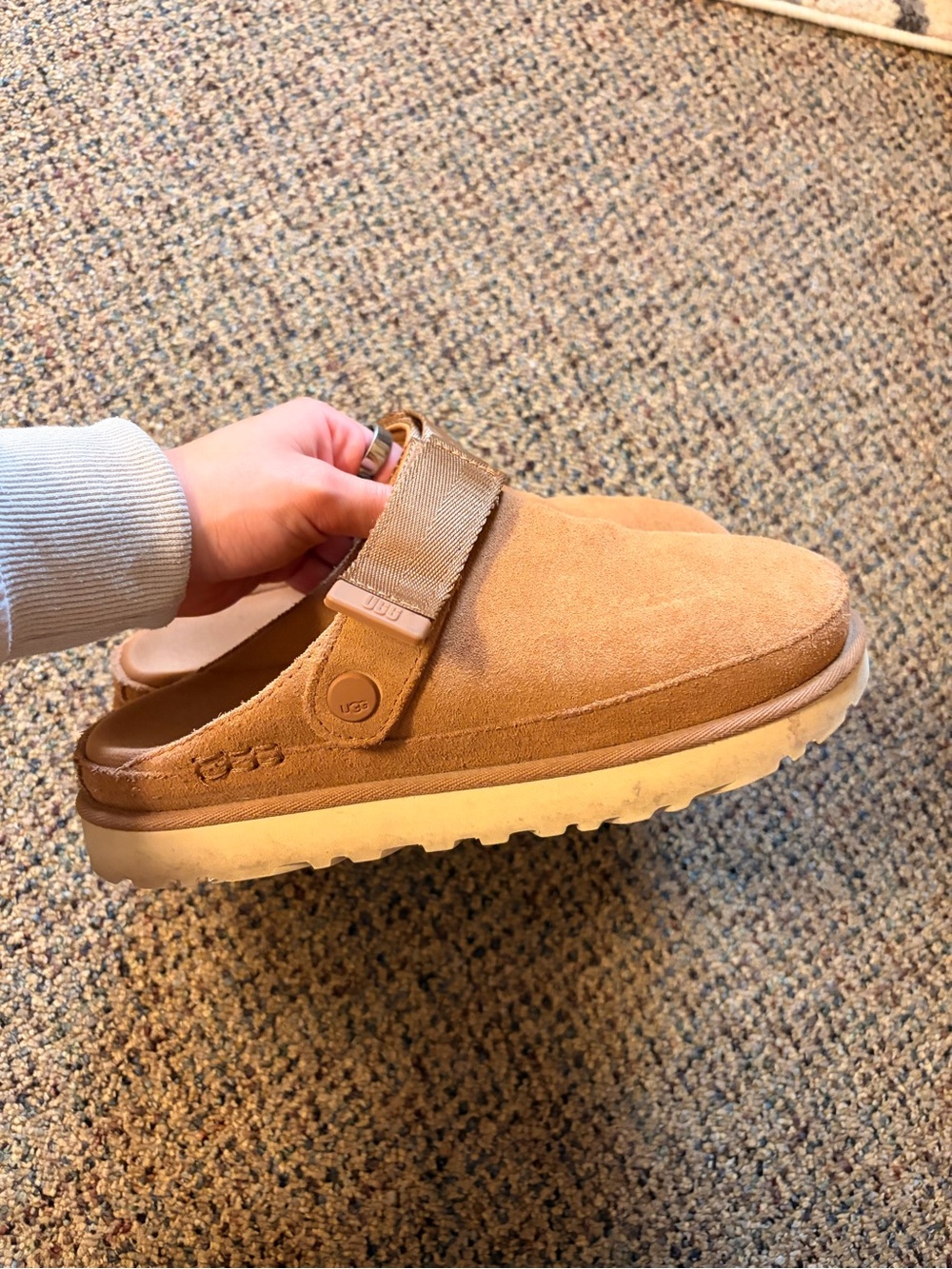 UGG womens  Tasman Slider in Chestnut Suede